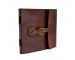 Handmade Leather Journal Dairy With 120 Cotton Paper Pages And Brass Buckle 